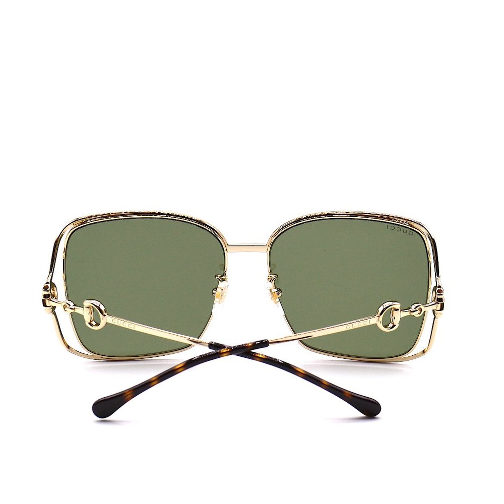 NEW GUCCI GG1020S 003 GOLD GREEN GRADIENT AUTHENTIC SUNGLASSES - Picture 11 of 14